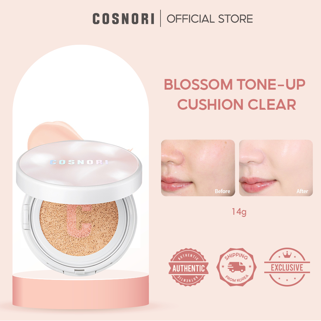 Cushion Cosnori Blossom Có Chống Nắng 14g - Blossom Tone Up Cushion Clear SPF50+ PA++++