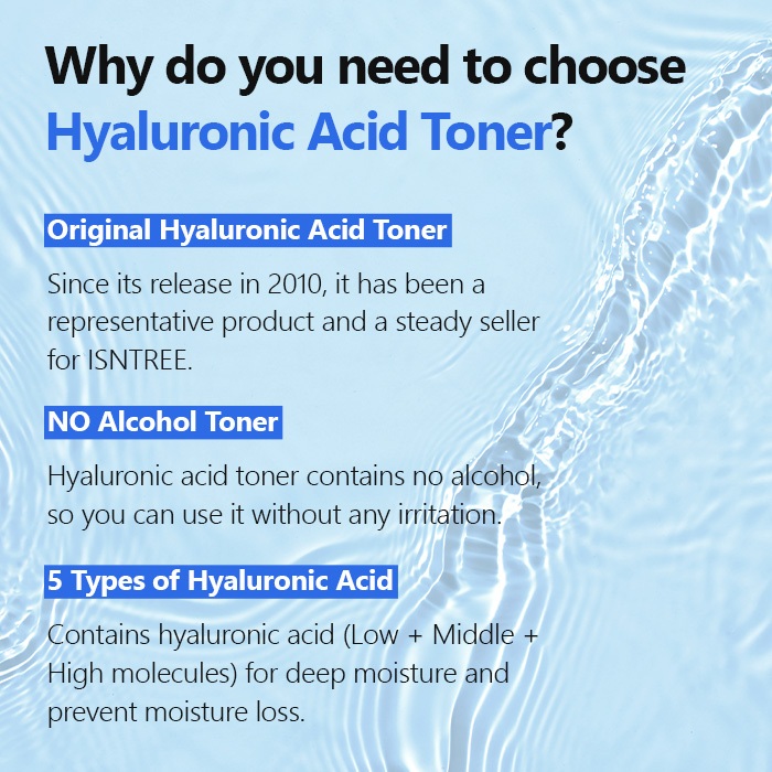 ISNTREE Toner Cấp Ẩm Hyaluronic Acid 400ml