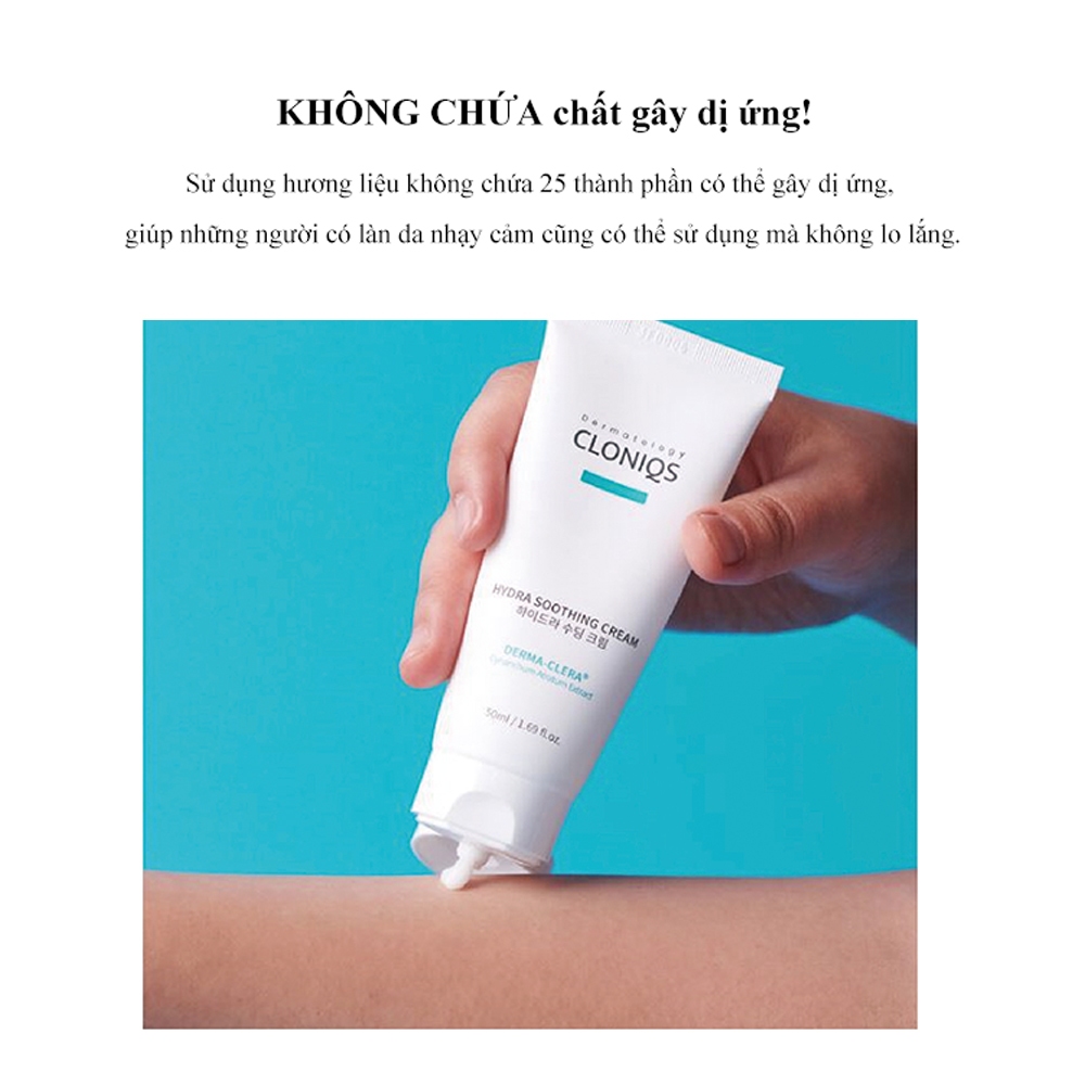Kem dưỡng ẩm dịu da CLONIQS Hydra Soothing Cream