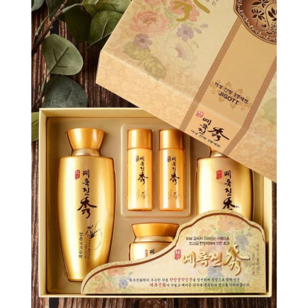 Bộ 3 sản phẩm chăm sóc da JIGOTT Yerokjinsu Hanbang (150ml + 150ml + 50ml +  30ml + 30ml) | Shopee Việt Nam