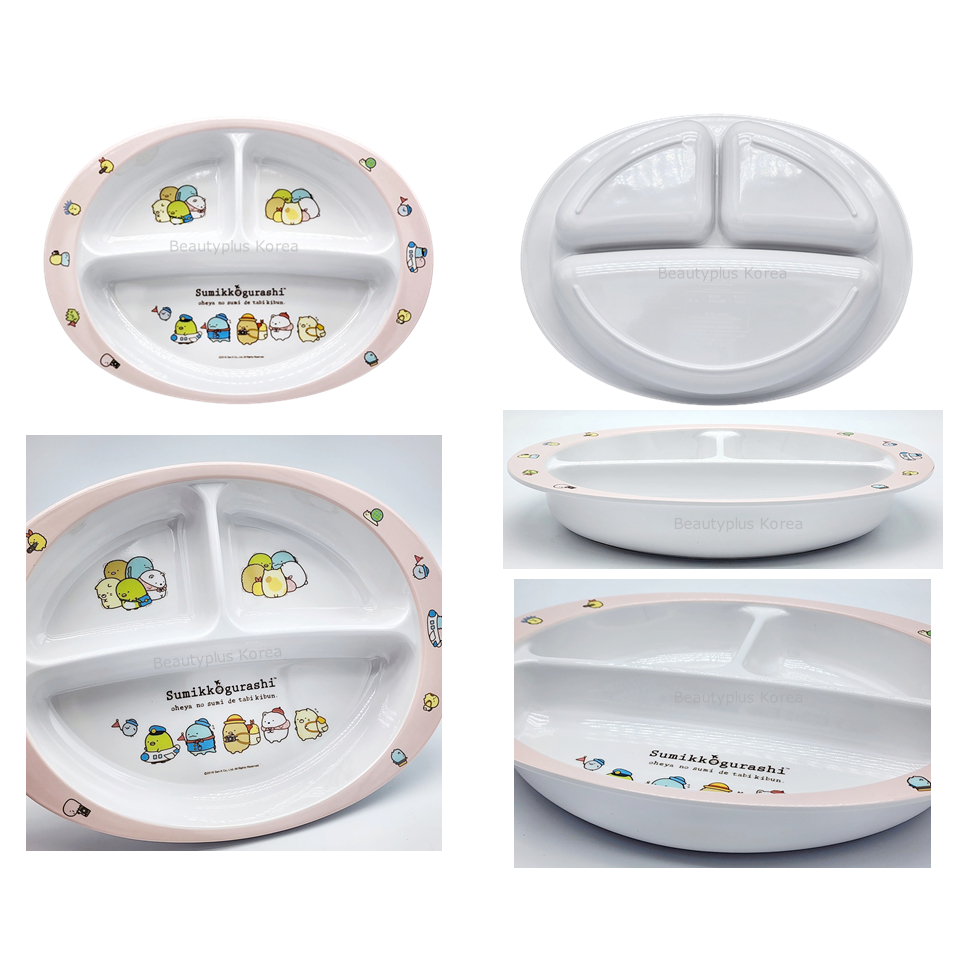 Đĩa Đựng Thức Ăn Trưa Chia Ngăn In Hình Khủng Long / Sumikko Gurashi Dung Tích 750ml M370