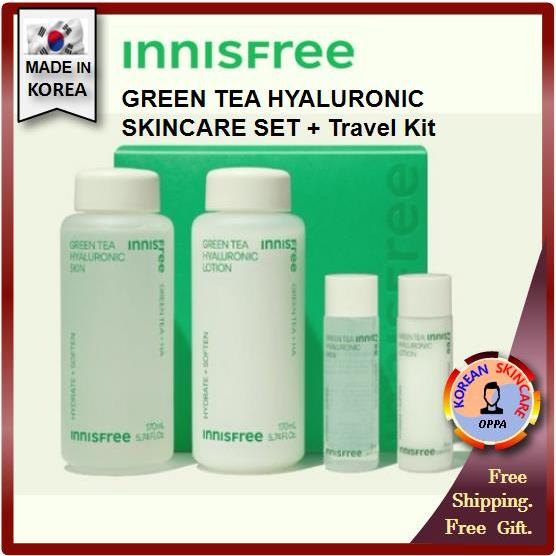 Innisfree Green Tea Hyaluronic Skin 170ml Lotion 170ml Skincare Settravel Kit Shopee 7013