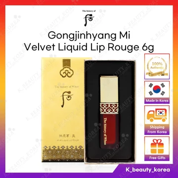 [The history of Whoo] Son kem lì Gongjinhyang Mi Velvet Liquid Lip Rouge 6g [HÀN QUỐC] THE WHOO Makeup