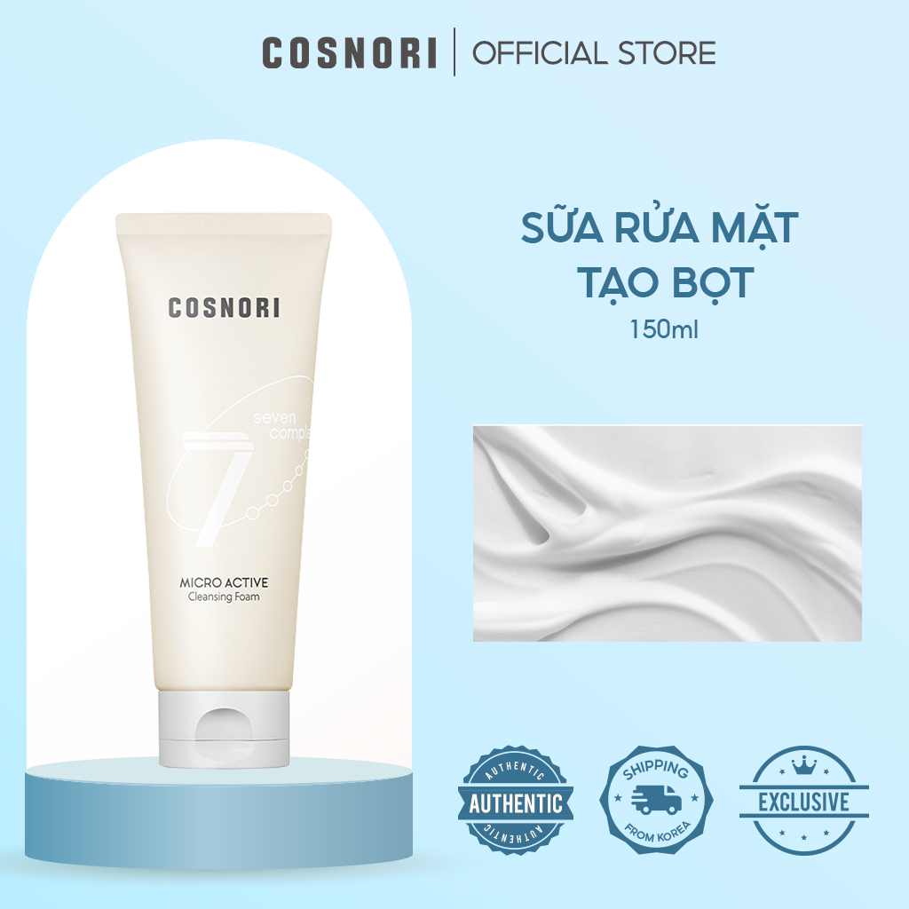 Sữa Rửa Mặt Tạo Bọt Cosnori Micro Active Cleansing Foam Dùng Được Cho Da Nhạy Cảm Mọi Loại Da 150ML