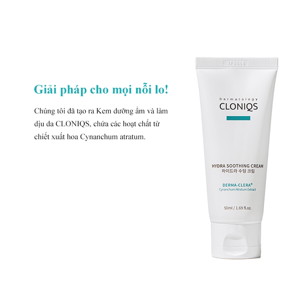 Kem dưỡng ẩm dịu da CLONIQS Hydra Soothing Cream