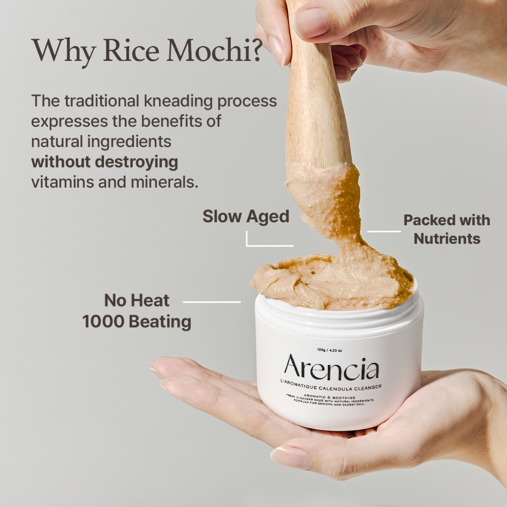 [Arencia] Sữa rửa mặt Mochi gạo Calendula 120g | Dưỡng ẩm, làm dịu