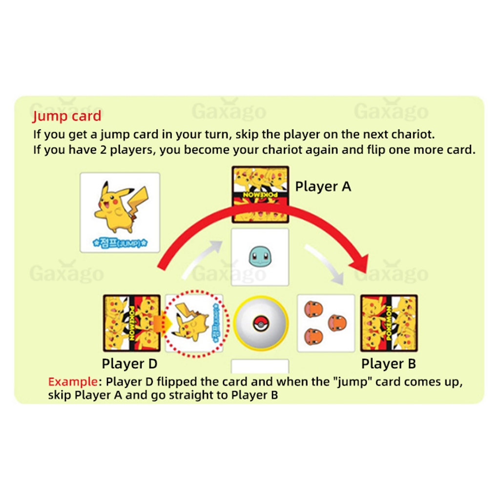 Trò chơi bảng Hàn Quốc Pokemon halli galli (Thẻ Pokemon 60ea)