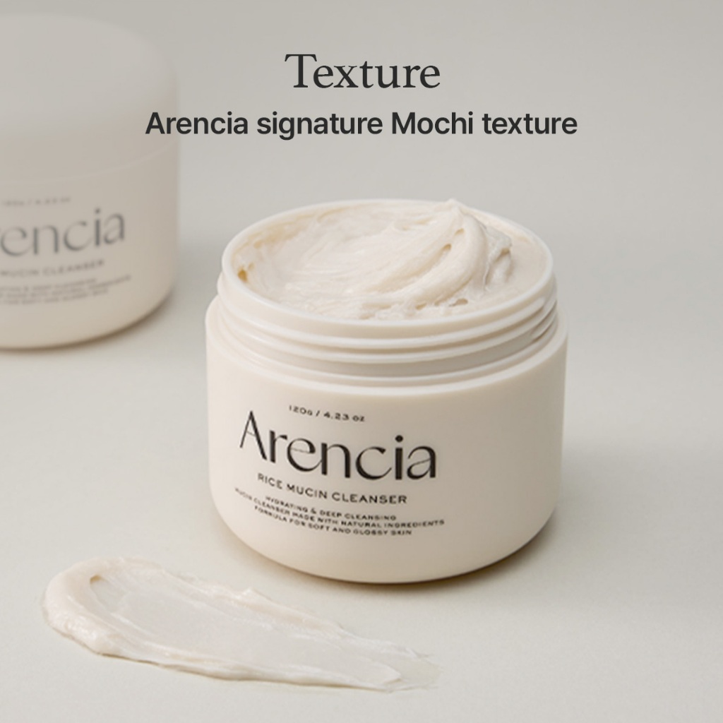 [Arencia] Sữa rửa mặt Mochi Rice Mucin Rice 120g | Kiểm soát dầu & loại bỏ cặn bã, dưỡng ẩm, làm dịu