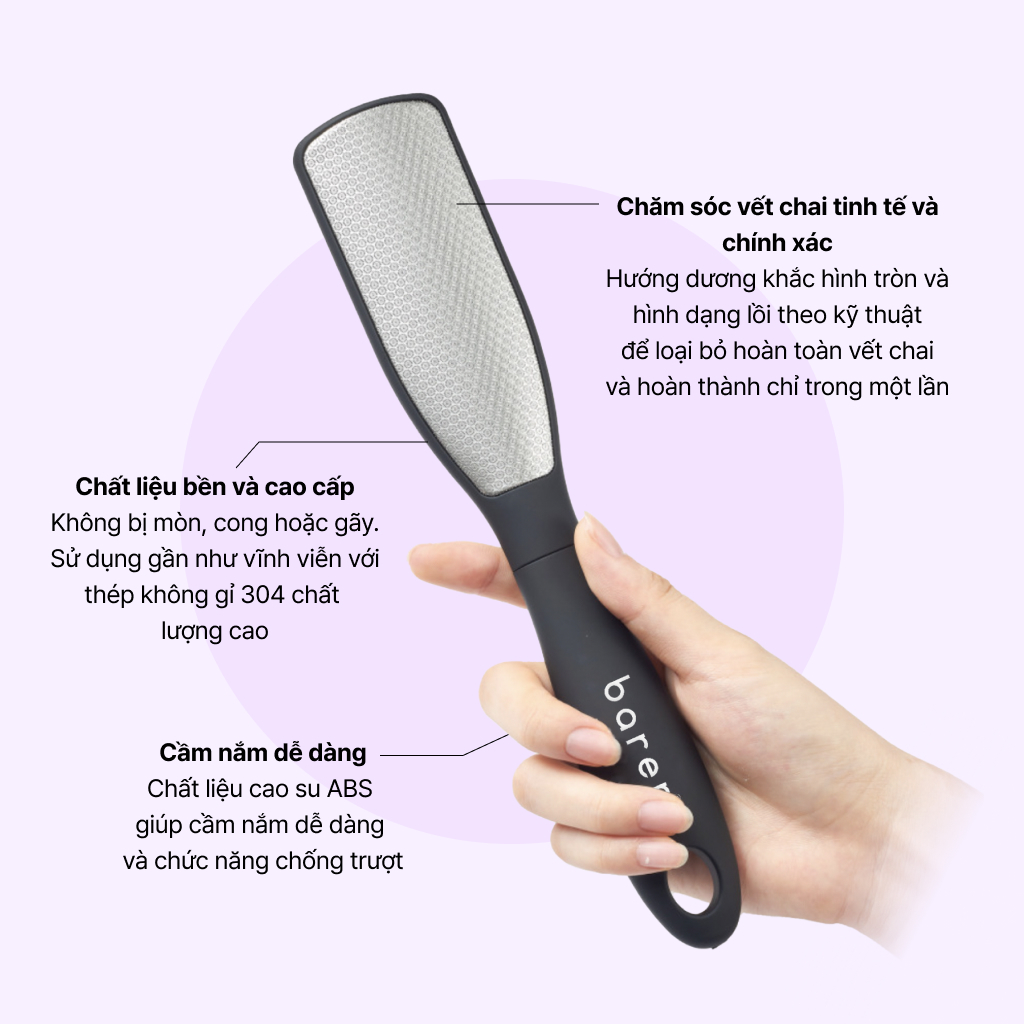 Baren Dũa Chân Hai Mặt Magic Không Ghỉ Loại Bỏ Vết Chai Pro