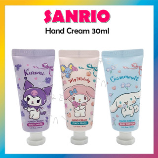 [Sanrio] Kem dưỡng da tay cầm tay dưỡng ẩm 30ml (MyMelody / Kuromi / Cinnamoroll) Sản xuất tại Hàn Quốc