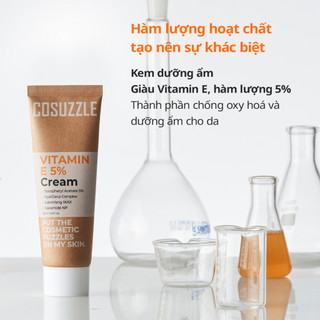 Kem Dưỡng Vitamin E 5% Dưỡng Ẩm Phục Hồi Làm Dịu Da Cho Da Nhạy Cảm Da Dầu COSUZZLE