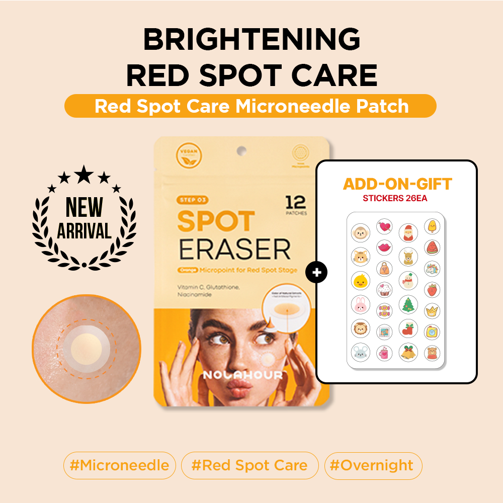 NOLAHOUR Spot Eraser Orange 12 Miếng Dán Làm Mờ Vết Đỏ Sau Mụn, Sáng Da Đều Màu