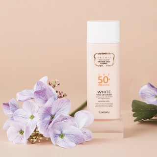 Kem Chống Nắng Dưỡng Sáng Da Nâng Tông Coreana ORTHIA Perfect Collagen TM 24K Rose Gold Essence White Tone Up Cream SPF50+PA++++ 50ml