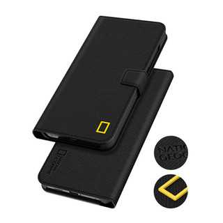 Ốp ví kinh doanh National Geographic cho galaxy s25 s24 s23 series / plus ultra s24 + s23 + nắp lật khe cắm thẻ đen
