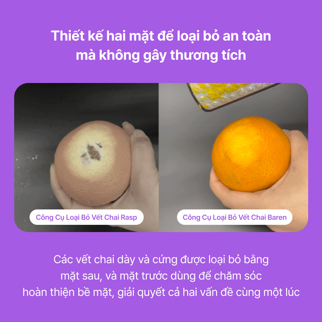 Baren Dũa Chân Hai Mặt Magic Không Ghỉ Loại Bỏ Vết Chai Pro