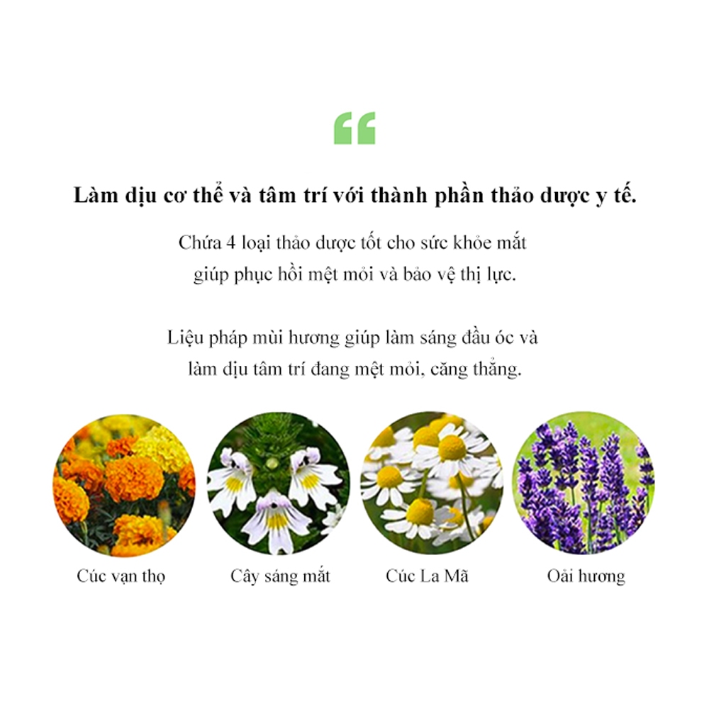 MEDI HEALLY Mặt nạ thảo dược xông hơi mắt hộp 5 gói