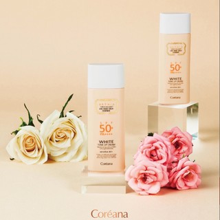 Kem Chống Nắng Dưỡng Sáng Da Nâng Tông Coreana ORTHIA Perfect Collagen TM 24K Rose Gold Essence White Tone Up Cream SPF50+PA++++ 50ml