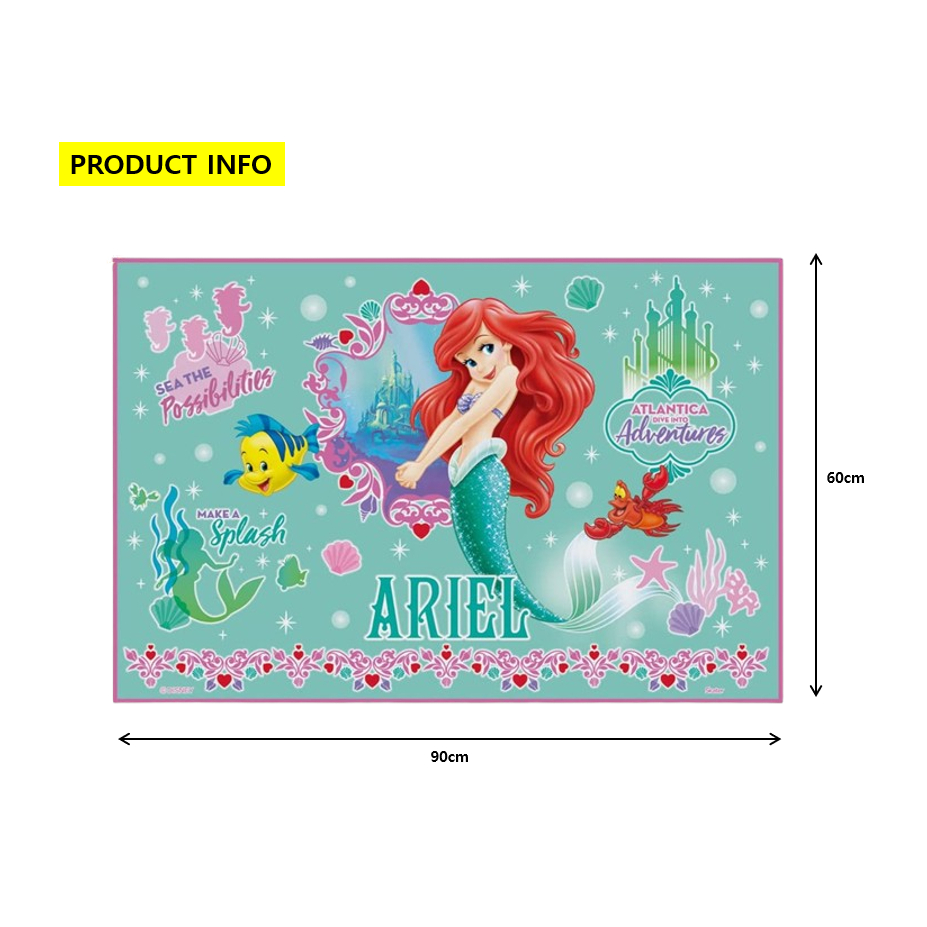 [Skater] Thảm chống nước dã ngoại cho trẻ em VS1 Princess, Nàng tiên cá Ariel