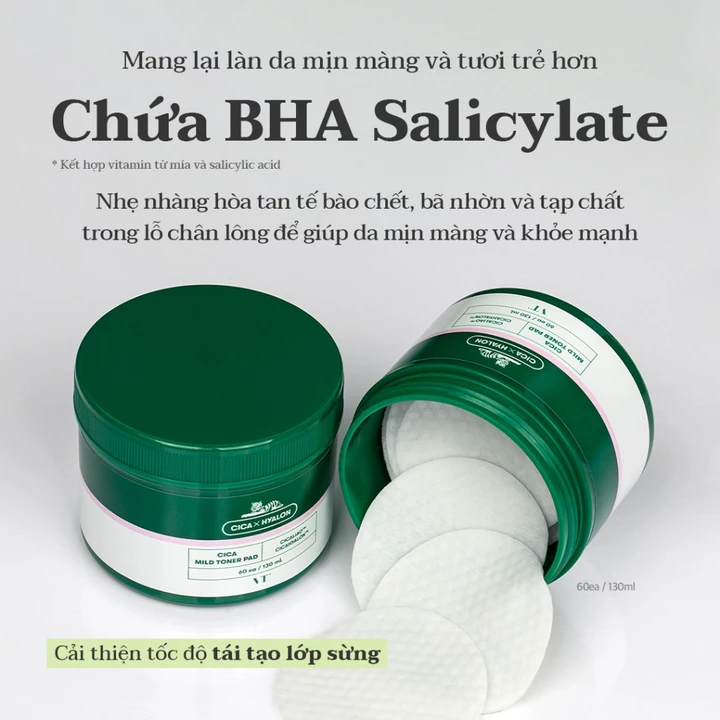 Lightweight Soothing Toner BHA Pad Cica – 5