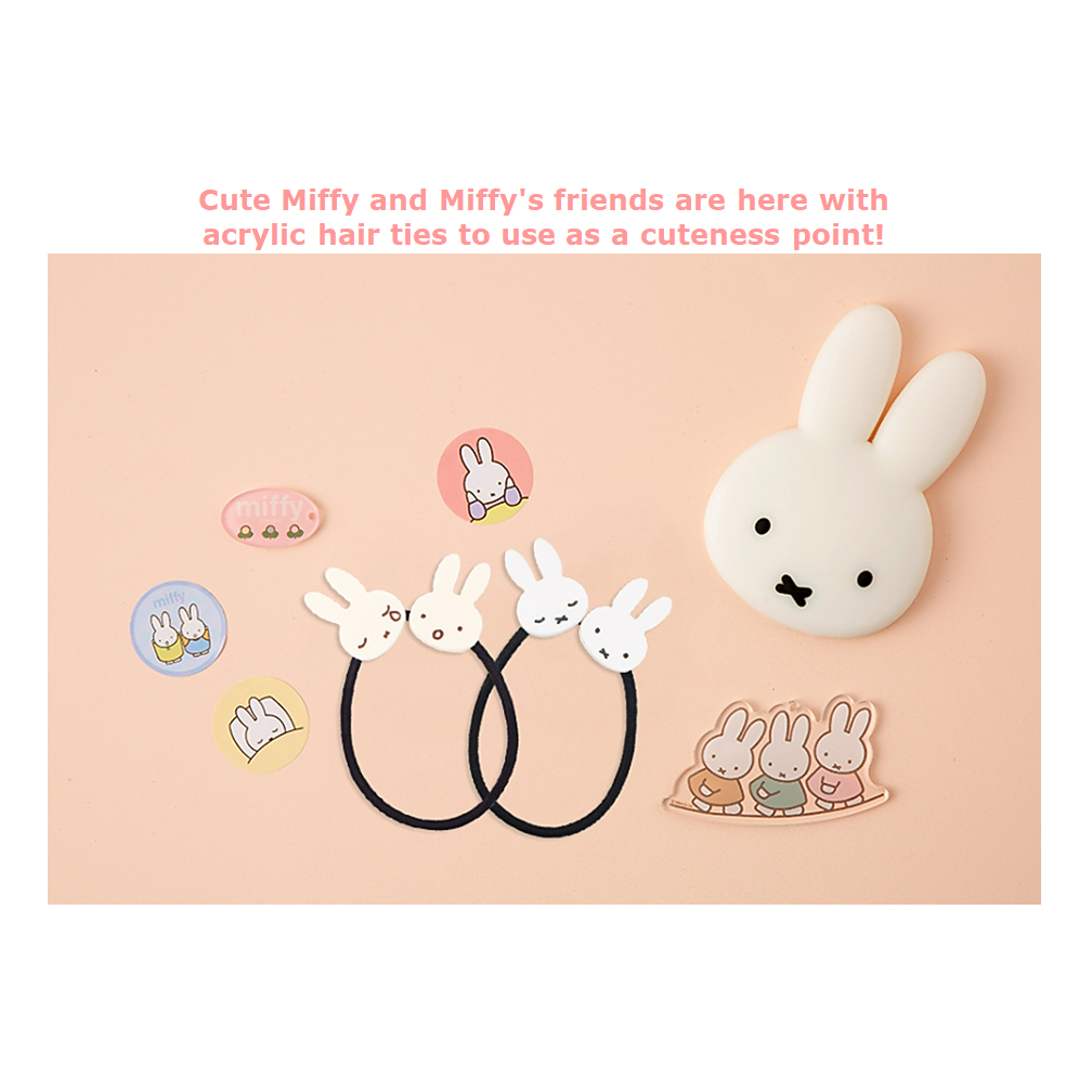[MIFFY] Phụ kiện dây buộc tóc Dây buộc tóc hai tâm trạng miffy