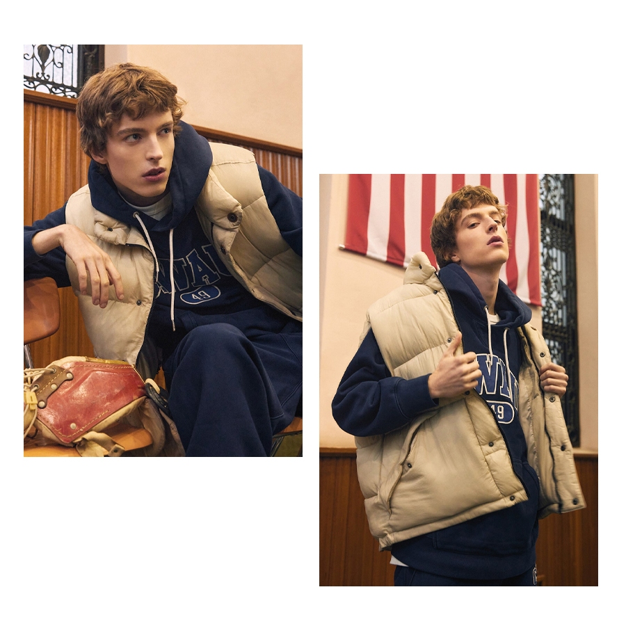Ảnh Áo Khoác Padded Vest Jacket Unisex Style | WHVWE1192U 2