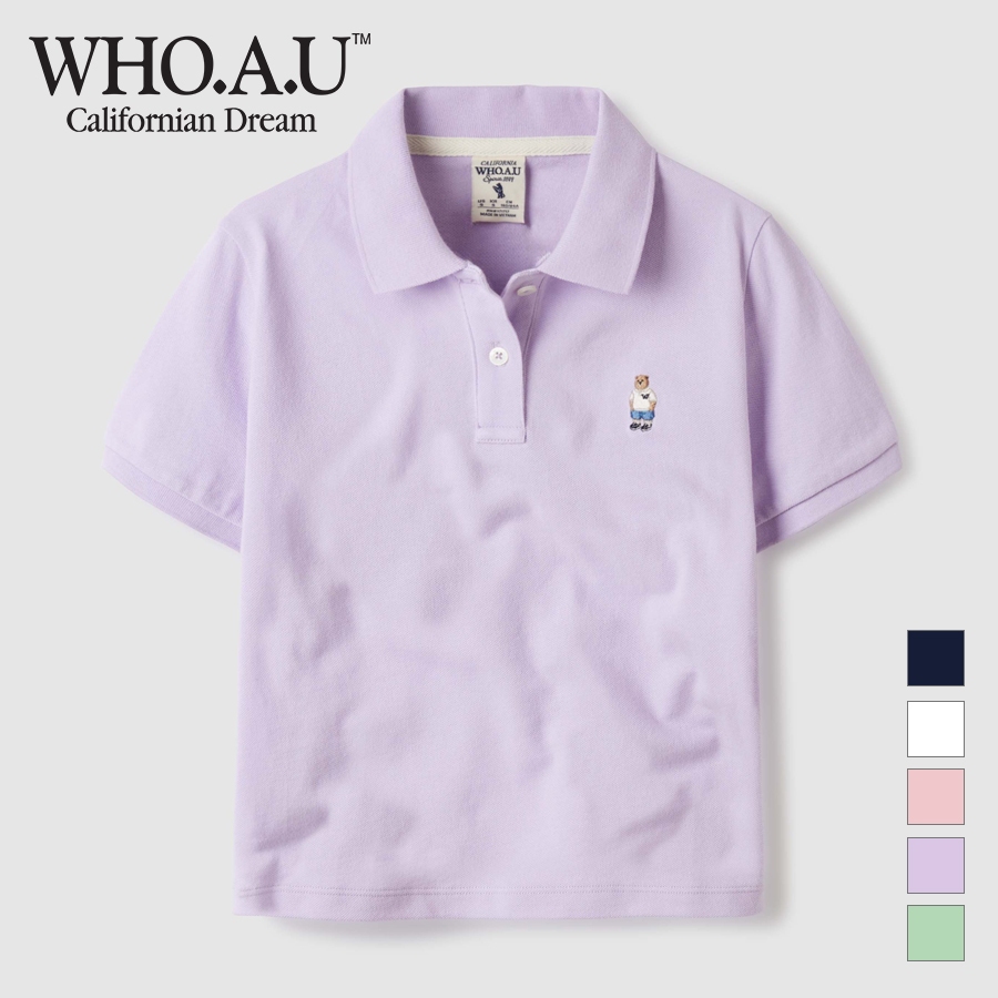 Ảnh Áo Thun Polo Steve Crop Collar T-Shirt Women Style | WHHAE2421F / WHHAE3721F 4