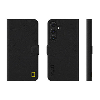 Ốp ví kinh doanh National Geographic cho galaxy s25 s24 s23 series / plus ultra s24 + s23 + nắp lật khe cắm thẻ đen