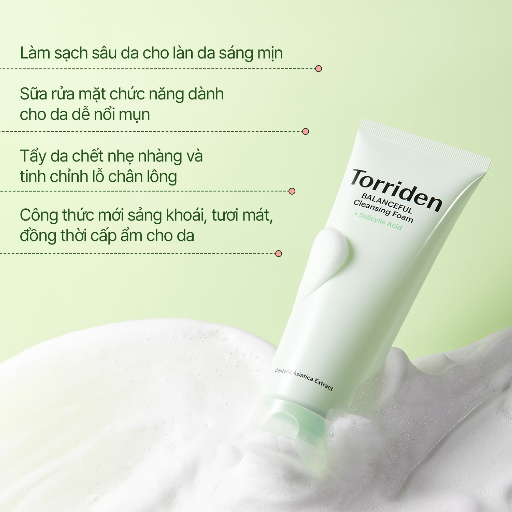 Ảnh Sữa rửa mặt tạo bọt làm sạch da BALANCEFUL CICA, 150ml , Cleansing Foam 3