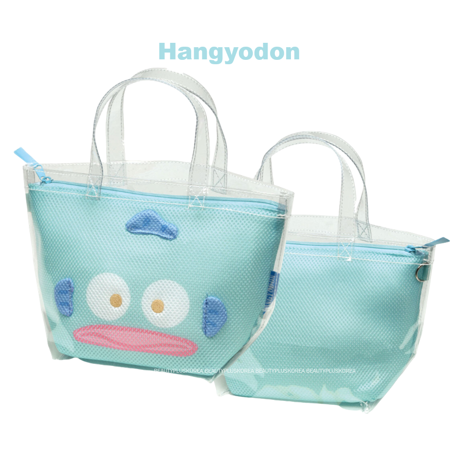[Skater] Túi lưới tote trong suốt (Kuromi / Cinnamoroll / Hangyodon) Túi đựng đồ xông hơi Simmingbag BSMB1