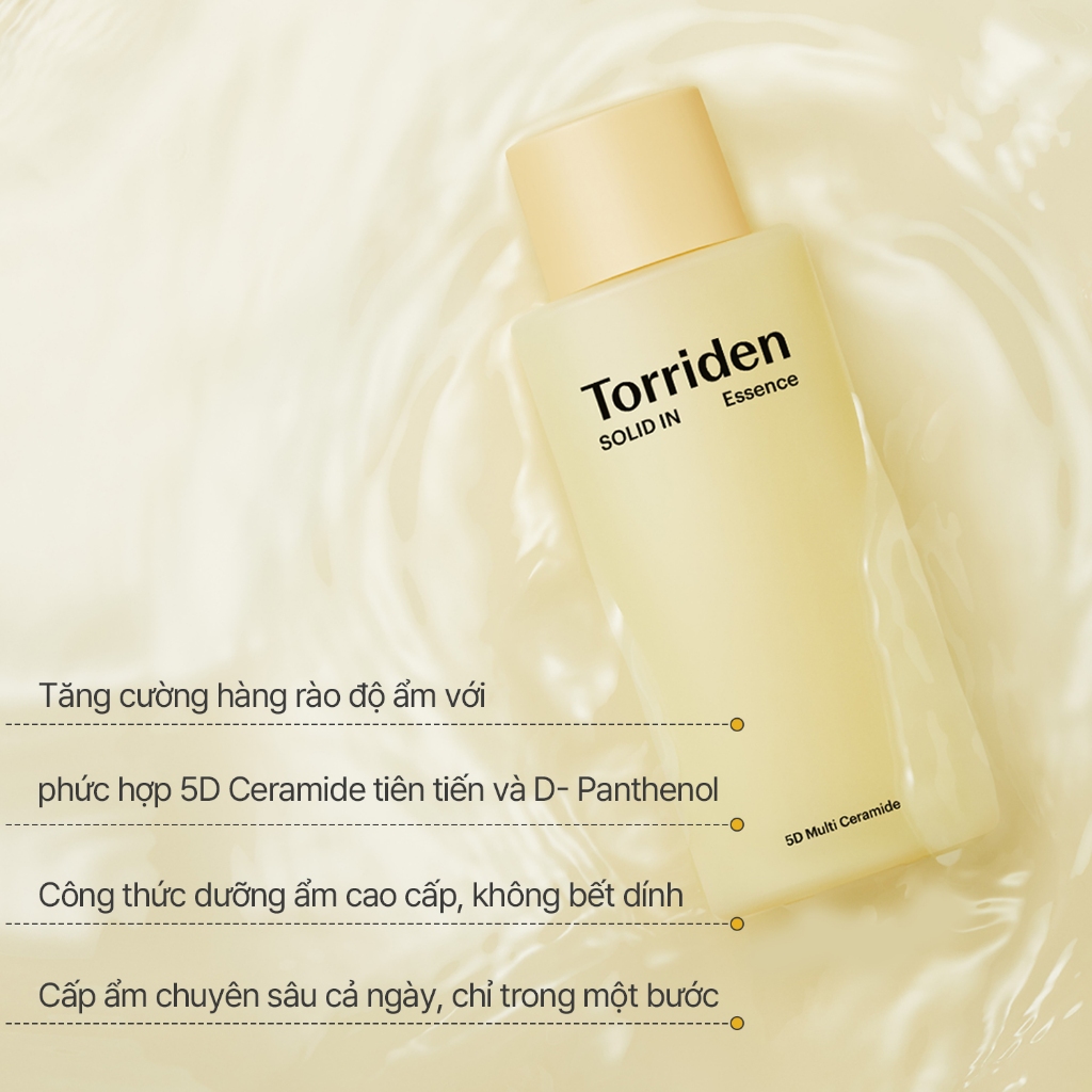 [Torriden Chính hãng] Dưỡng chất chăm sóc da cả ngày SOLID IN chứa Ceramide, 100ml, Essence