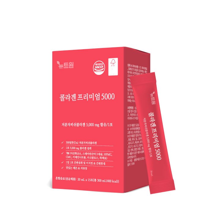 Nutone Collagen Premium5000 làm đẹp da 15P / bx, sản xuất tại Hàn Quốc