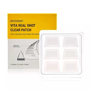 Vita Real Shot Clear Patch (6 miếng dán) - Miếng dán vết thâm, Chăm sóc mụn trứng cá và vết thâm, Miếng dán thủy ngân, Vitamin C nguyên chất để làm sáng da