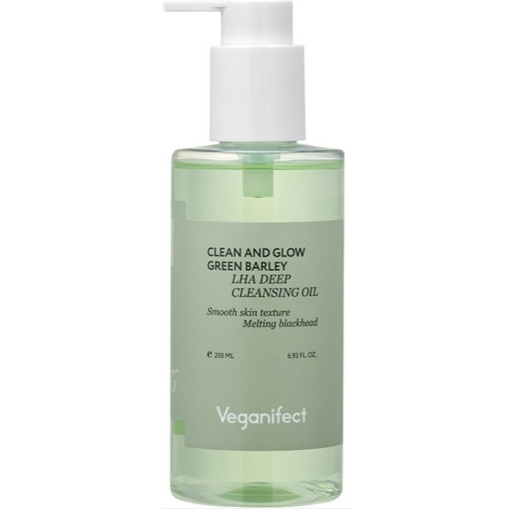 Veganifect Dầu tẩy rửa sâu Clean & Glow Green Barley LHA Pore 205ml