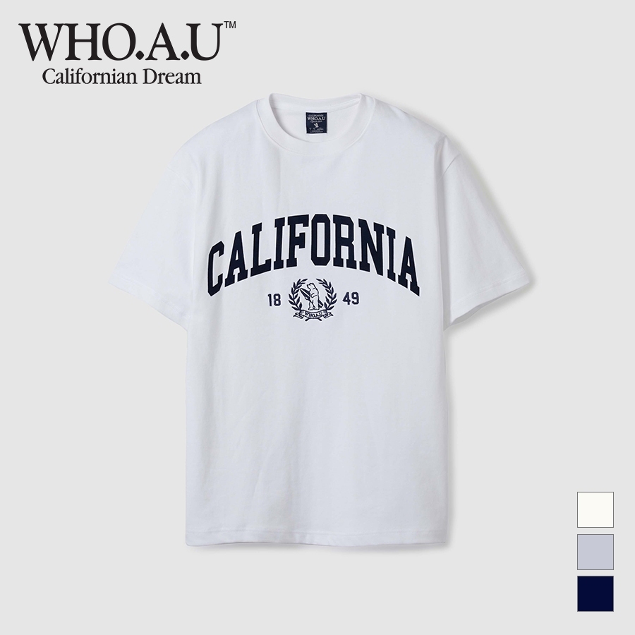 Ảnh Áo Thun California Letter Short Sleeve T-shirt Unisex Style | WHRAE2324U / WHRAE3724U 4