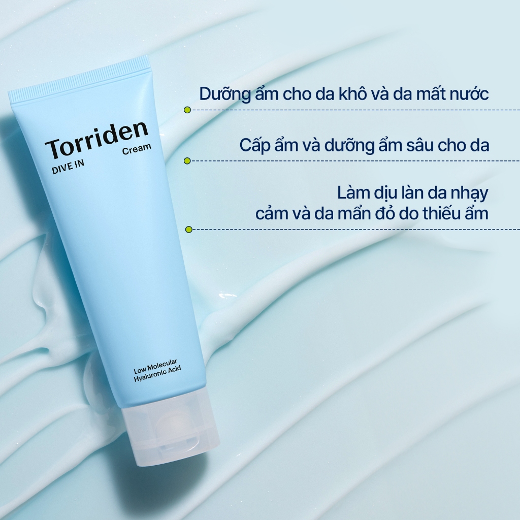 [Torriden Chính hãng] Kem dưỡng DIVE IN chứa Hyaluronic Acid, 80ml, Cream