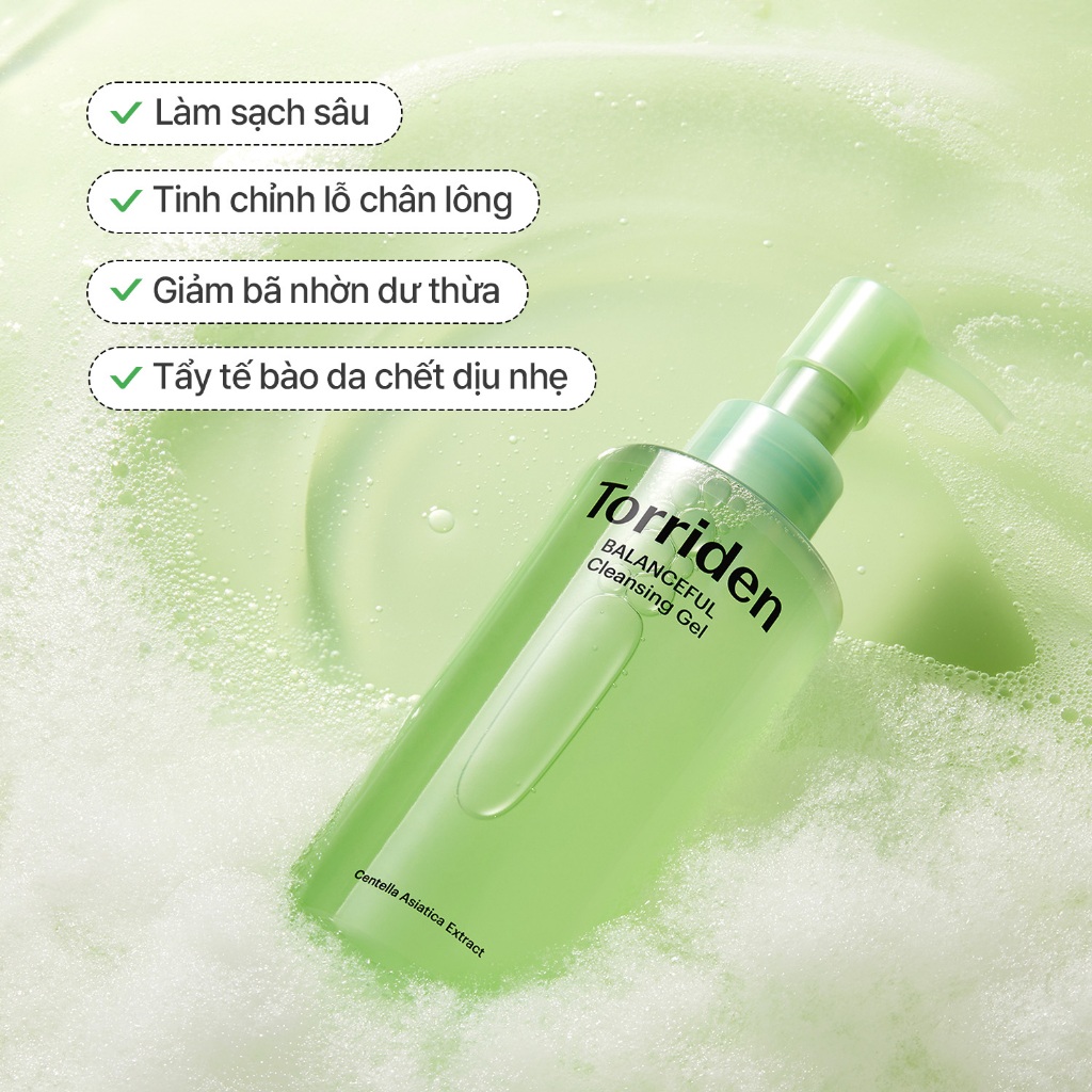 [Hàng Tặng Kèm Không Bán] [MINI] Torriden Gel rửa mặt BALANCEFUL CICA, 30ml, Cleansing Gel