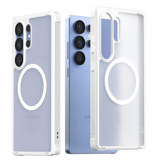 Araree - Ốp lưng từ tính Duple M Armor cho galaxy s25 plus ultra / trắng đen trong suốt Qi2 đã sẵn sàng
