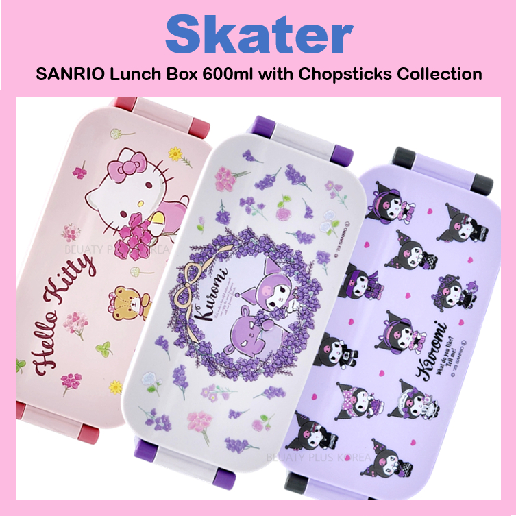 Hộp Đựng Cơm Trưa 600ml Kèm Đũa Hình hello kitty / kuromi / Bộ Sưu Tập kuromi yzw3ag