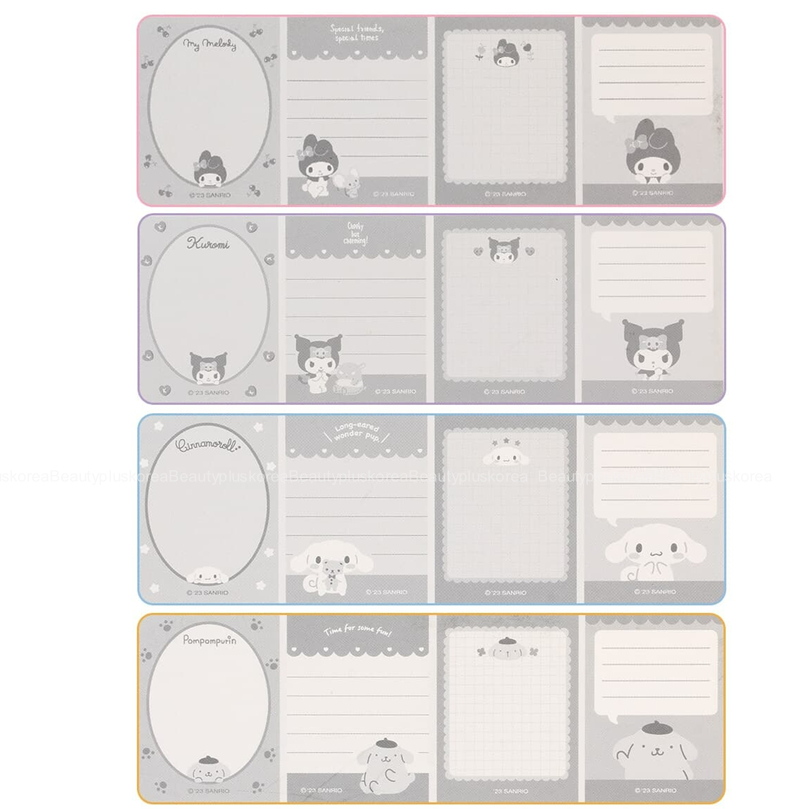 [Sanrio] Bộ Mini Note 2p (Mymelody / Kuromi / Cinnamoroll / Pompompurin)