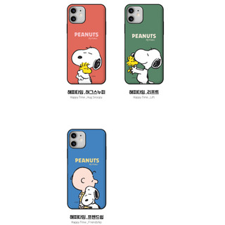 Snoopy Happy Time Card Door Bumper case tương thích cho iphone 15 14 13 12 11 pro max s24 s23 s22 s21 s20 note 10 20 s10 ultra plus mini