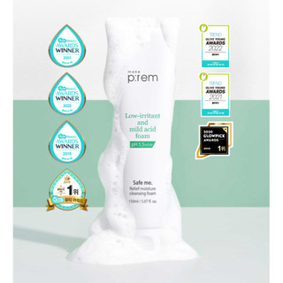 [make p:rem] Sữa rửa mặt Safe Me Relief Moisture 250ml – Làm sạch nhẹ & giữ ẩm cho da nhạy cảm