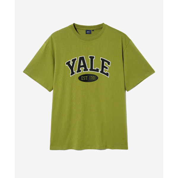 ☆YALE☆ 2 TONE ARCH TSHIRT OLIVE LIME YEM1SS306AOL Yale] (24SS) 2 TONE ARCH T-SHIRTS / UNISEX / 11 MÀU (SẢN