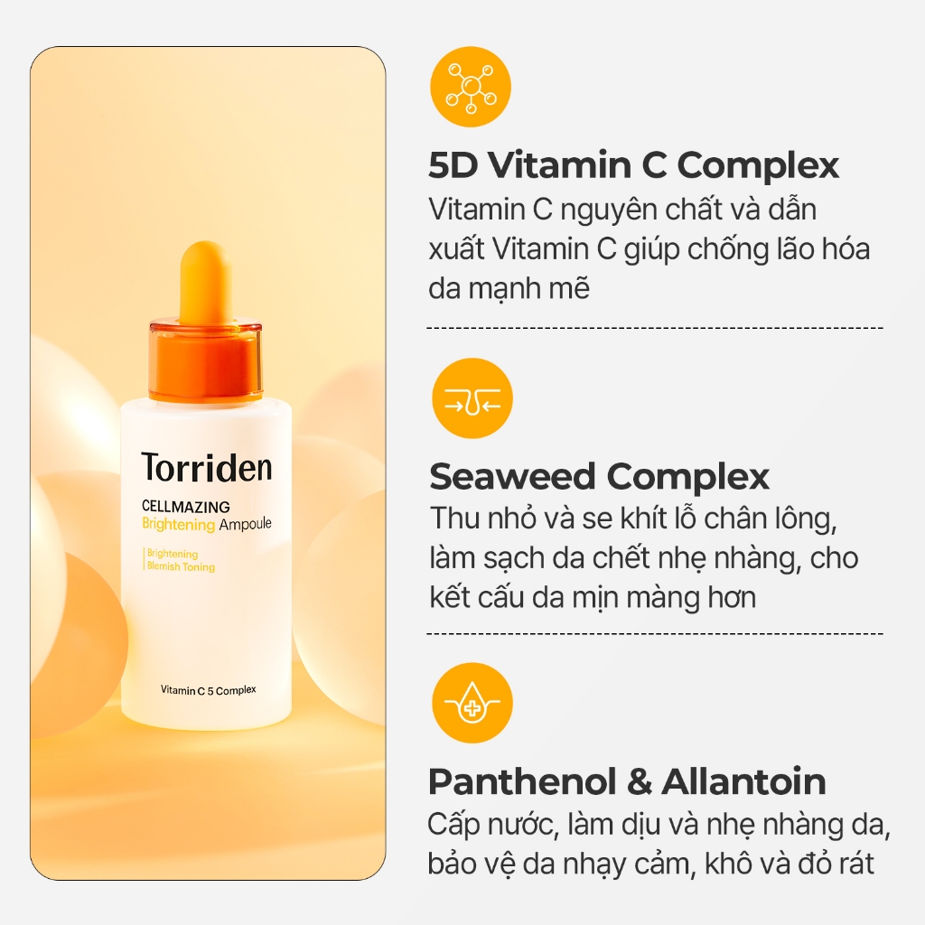 [ Torriden Live ] Tinh chất dưỡng trắng sáng da CELLMAZING chứa Vitamin C, 30ml, Ampoule