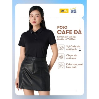 Áo polo nữ cafe.da™ mát mịn seamless YODY Không Đường May chạm là mát  WAPO25S032