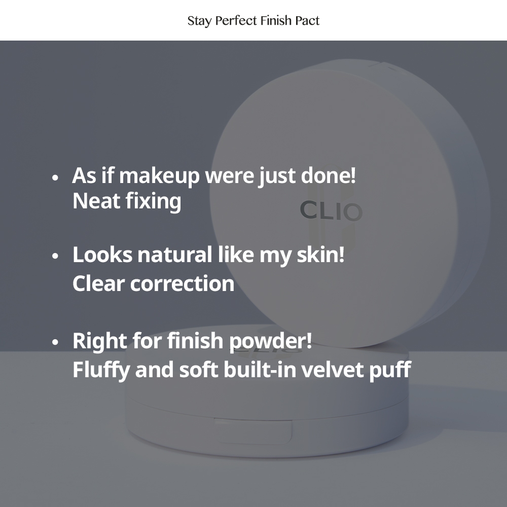 [CLIO] Phấn Phủ Kiềm Dầu Không Màu Stay Perfect Finish Pact (8g)