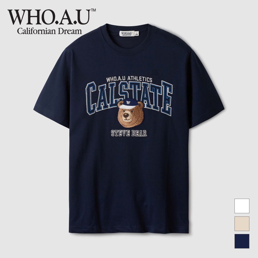 Ảnh Áo Thun Steve Campus Patch T-shirt Unisex Style | WHRPE2492U / WHRPE3792U 2