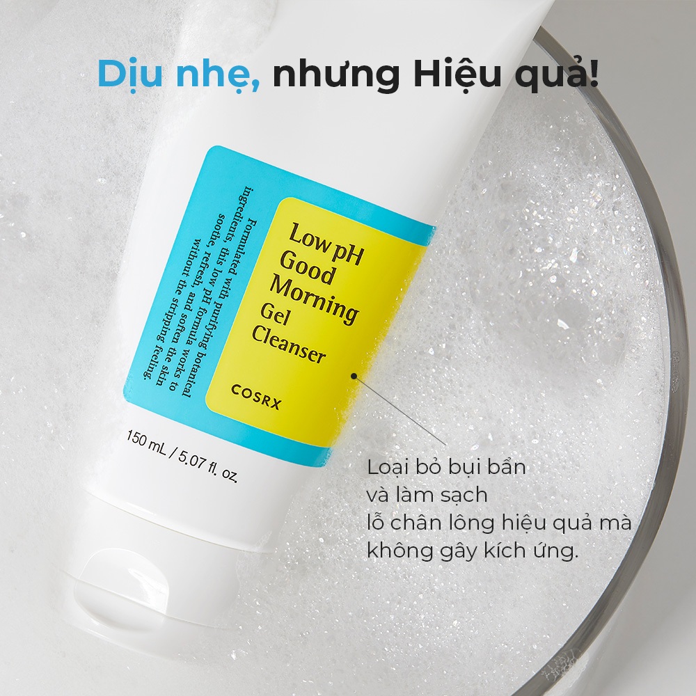 Ảnh Set 2 sữa rửa mặt Good morning low ph dạng gel chiết xuất trà xanh  - 150ml x 2 tuýp 2