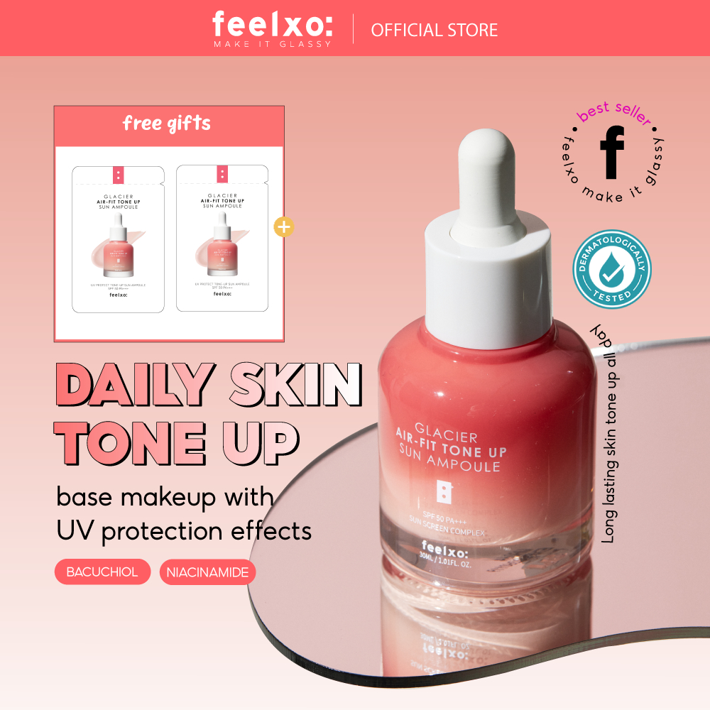 Tinh chất chống nắng FEELXO Glacier Air Fit Tone Up Sun Ampoule SPF 50 PA+++ 30ml