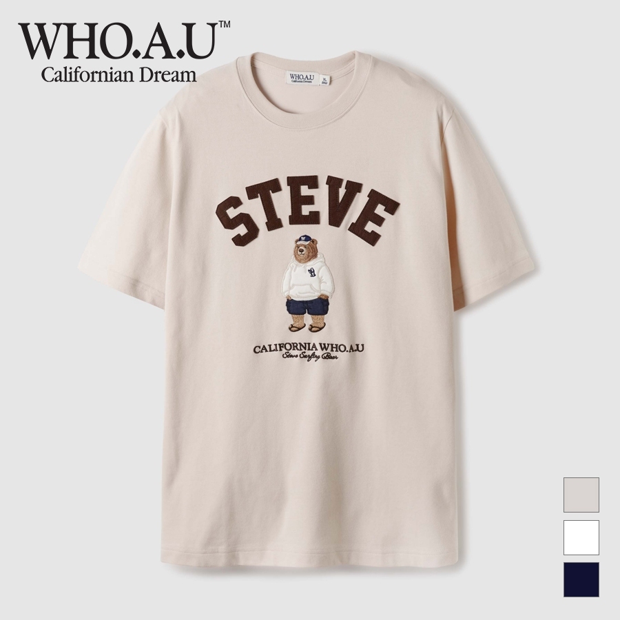 Ảnh Áo Thun Steve Patch Short Sleeve T-shirt Unisex Style | WHRAE3794U 4