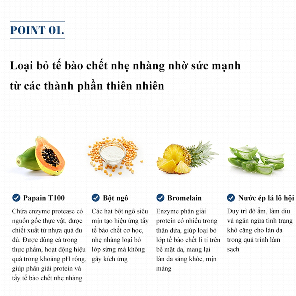 Bột rửa mặt BIENU Cân Bằng Dưỡng ẩm giảm nhăn